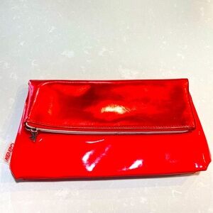 KENZO RED SHINNY MINI BAG POUCH MAKEUP BAG PURSE